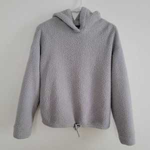 Gap Body Cozy Sherpa Plush Grey Hoodie Size XS